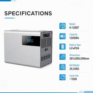 1209Wh LiFePO4 UPS Battery Backup 1200W Pure Sine Wave Solar Generator